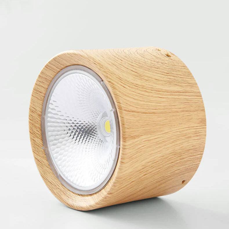 LED Ceiling Spotlight with Rotatable Cylinder Head and Matte Metal Housing All Vera Mart