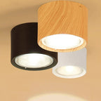 LED Ceiling Spotlight with Rotatable Cylinder Head and Matte Metal Housing All Vera Mart