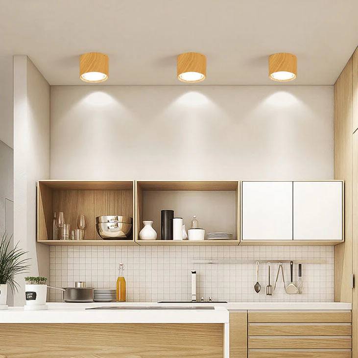 LED Ceiling Spotlight with Rotatable Cylinder Head and Matte Metal Housing All Vera Mart
