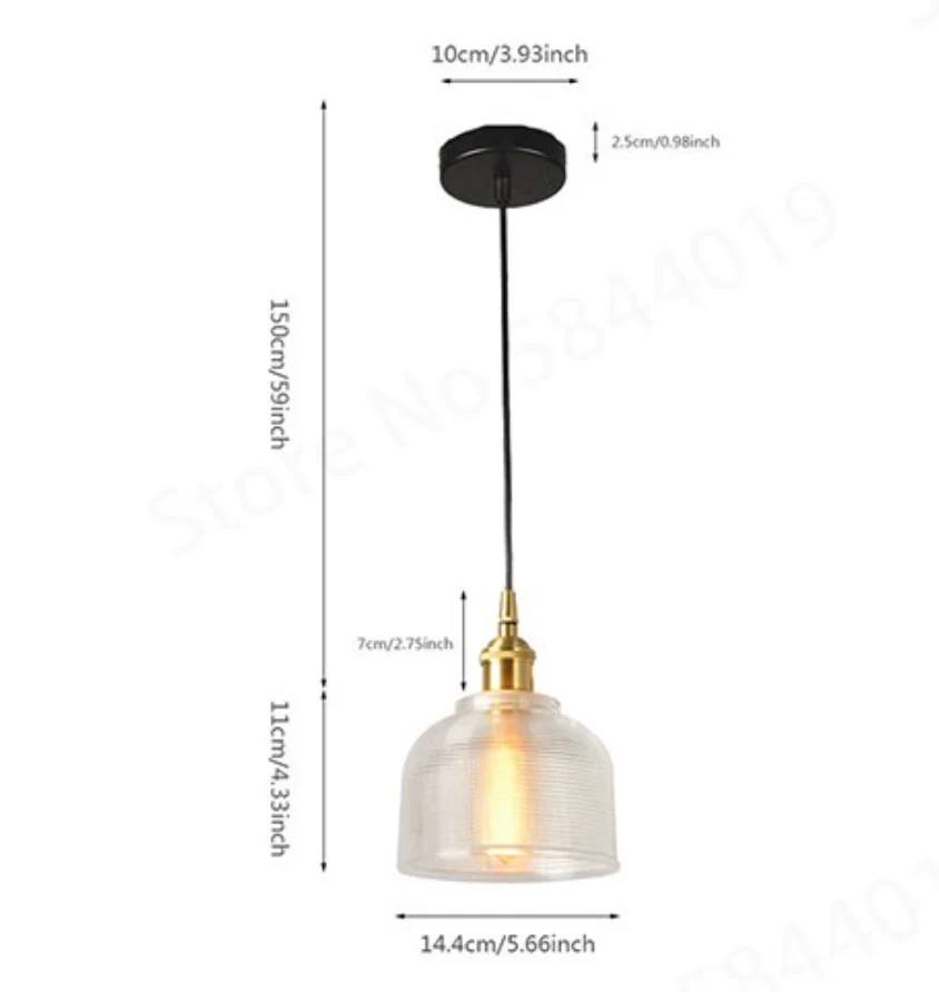 Glass Pendant Light with Adjustable Cable and Iron Frame for Indoor Dining All Vera Mart