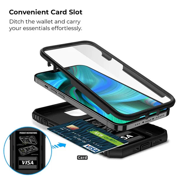 Protective Phone Case with Magnetic Mount and Kickstand, Slide Camera Cover All Vera Mart