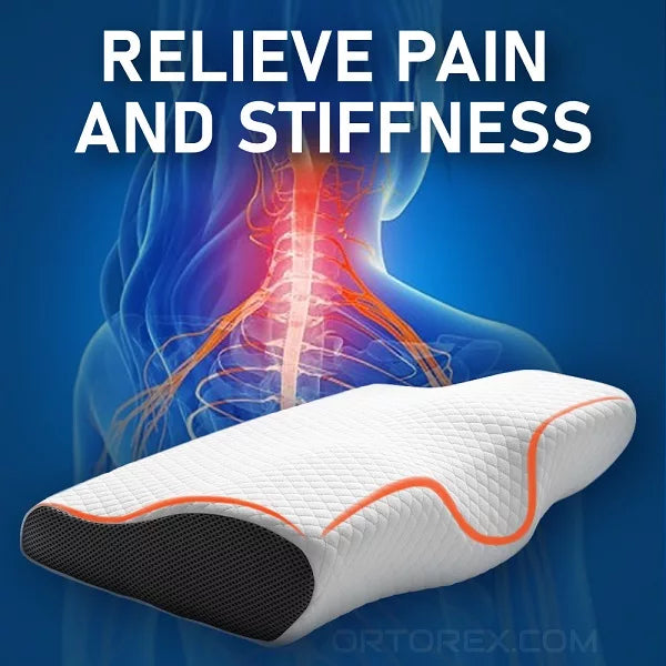 Memory Foam Contour Pillow with Breathable Cover and Spinal Alignment Support All Vera Mart