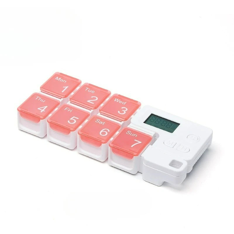 Weekly Pill Organizer with Four Daily Alarms and Memory Function All Vera Mart