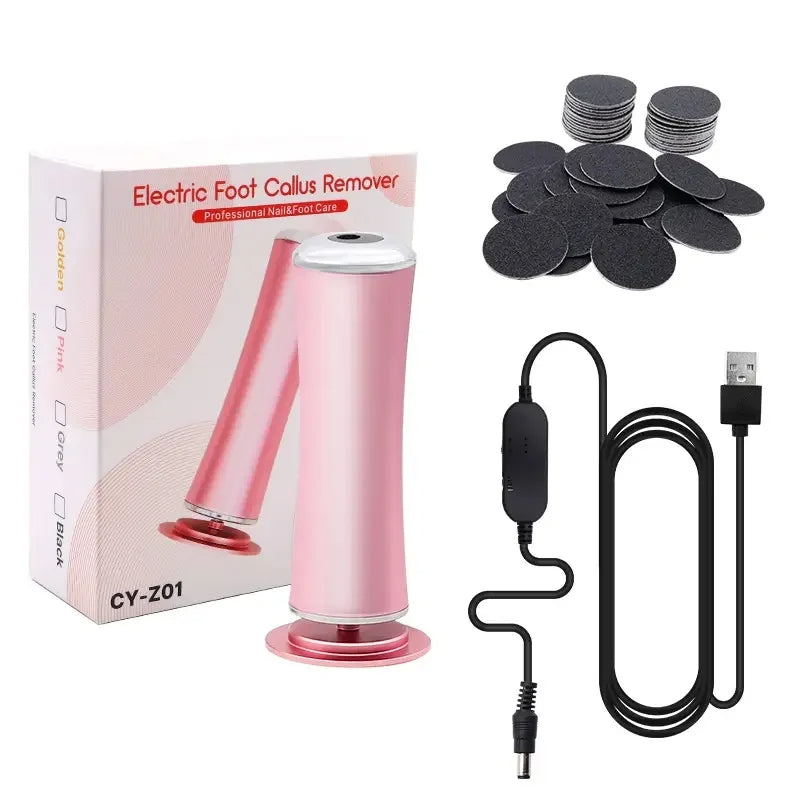 Powered Heel Smoothing Device with Adjustable Speed and 60 Sanding Discs All Vera Mart