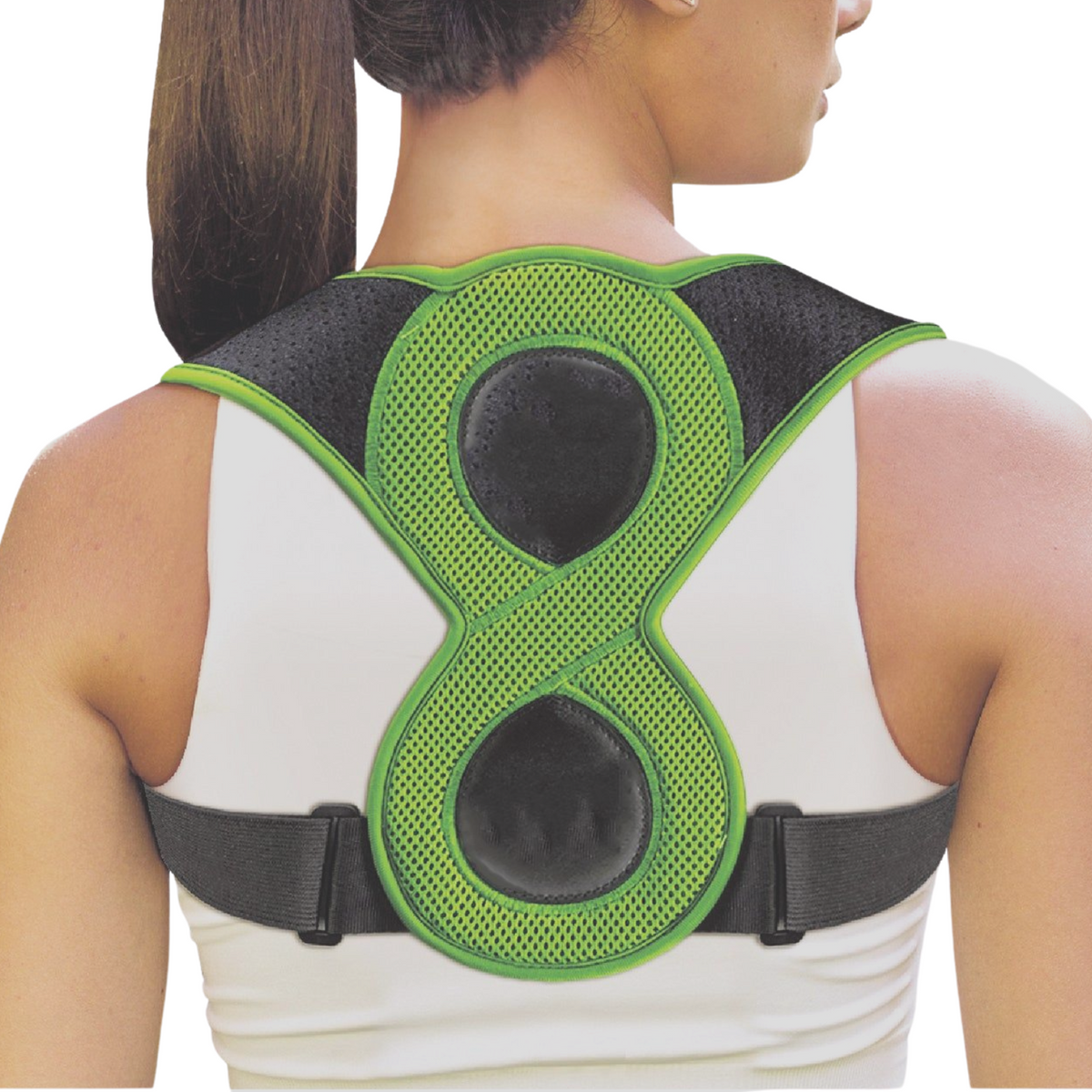 Posture Brace with Figure Eight Backing and Adjustable Straps for Men Women Kids All Vera Mart