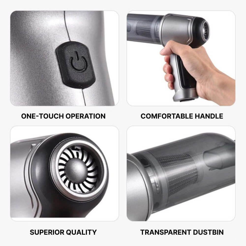 Handheld Vacuum with Turbo Suction and Rechargeable Battery for Pet Hair All Vera Mart