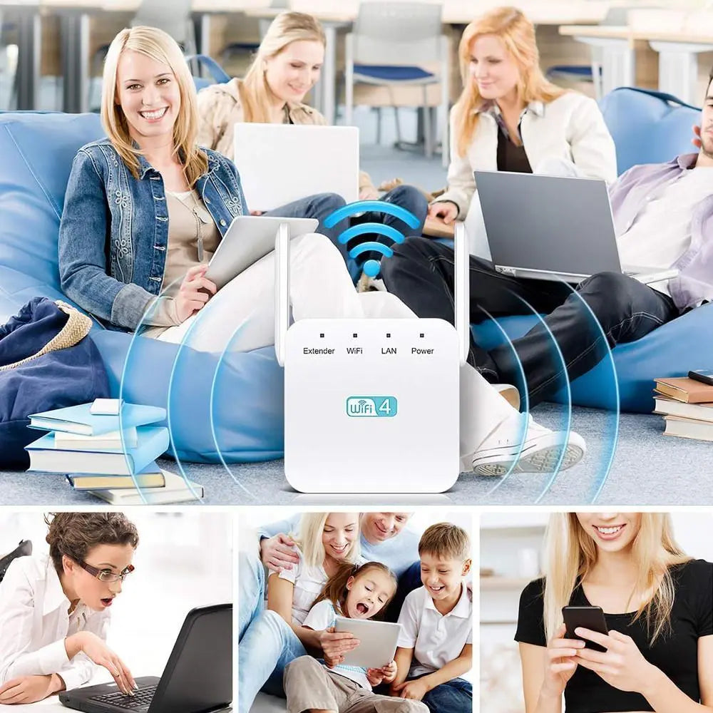 WiFi Extender with Dual-Band Support and Ethernet Port, Long-Range Coverage All Vera Mart