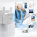 WiFi Extender with Dual-Band Support and Ethernet Port, Long-Range Coverage All Vera Mart
