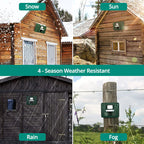 Motion Activated Ultrasonic Animal Repeller with 70 Feet Detection Range and Weatherproof Design All Vera Mart