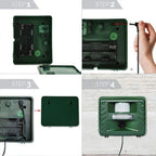 Motion Activated Ultrasonic Animal Repeller with 70 Feet Detection Range and Weatherproof Design All Vera Mart