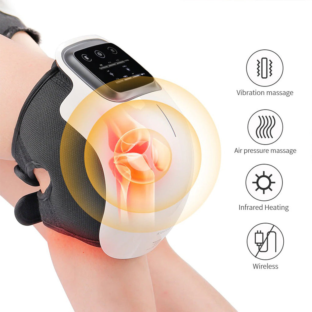 Heat Therapy Knee Massager with Red Light and Laser, Vibration Mode All Vera Mart