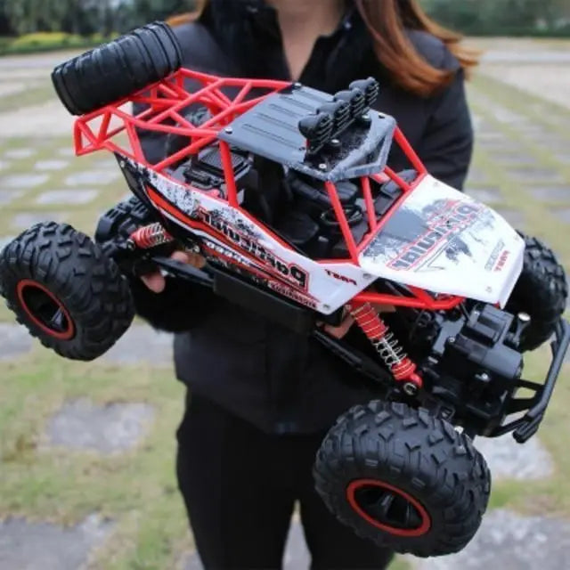 Remote Control Monster Truck with Shockproof Suspension and Long-Run Battery, 4x4 Off-Road All Vera Mart