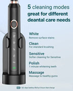 Electric Toothbrush with 45,000 Vibrations and Six Cleaning Modes, IPX7 Waterproof All Vera Mart