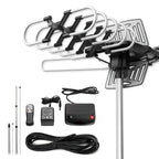 Motorized TV Antenna with 360 Degree Rotation and Signal Amplifier, 33ft Cable All Vera Mart