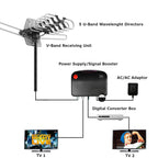 Motorized TV Antenna with 360 Degree Rotation and Signal Amplifier, 33ft Cable All Vera Mart