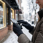 Touchscreen Winter Gloves with Conductive Fingertips and Silicone Palm Grip All Vera Mart