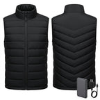 Womens Heated Puffer Vest with Rechargeable Battery and Three Heat Levels for Cold Days