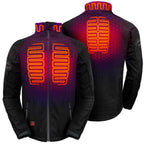 Mens Heated Softshell Coat with Touch Button Control and 7V Power Bank for Cold Weather