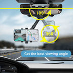 Rearview Mirror Car Phone Holder with 360 Degree Rotation and Extendable Arm All Vera Mart