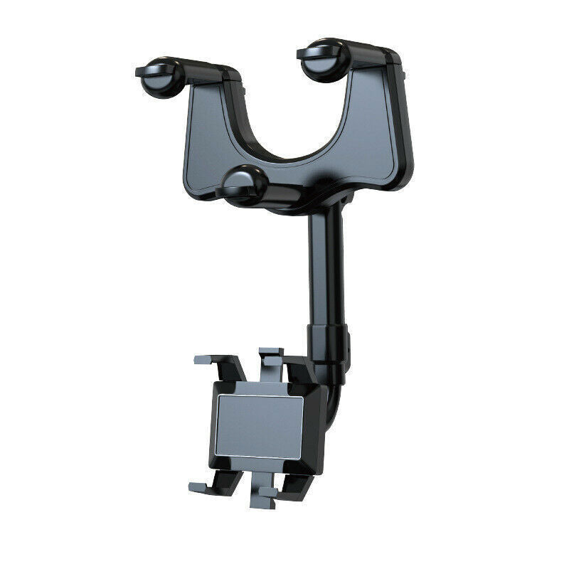 Rearview Mirror Phone Mount with 360 Degree Rotation and Retractable Arm All Vera Mart