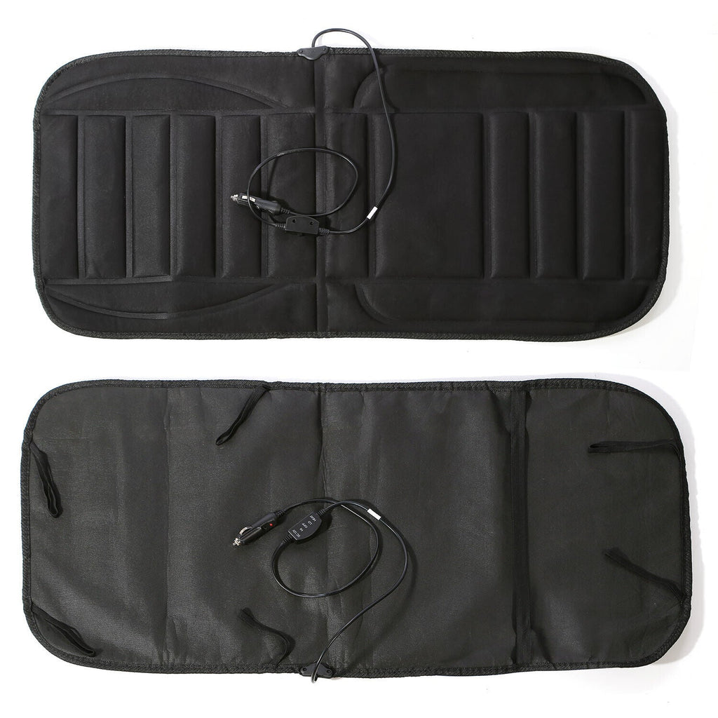 Heated Car Seat Cushion with Adjustable Temperature and Secure Hook Attachment All Vera Mart