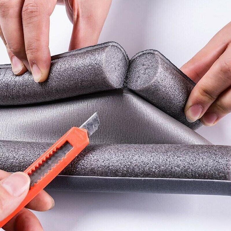 Door Bottom Seal Strip with Foam Cotton EPE and Adhesive Backing, 36.6 Inches All Vera Mart