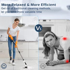 Cordless Spin Scrubber with 8 Interchangeable Heads and Adjustable Handle for Tile, Tubs, Counters All Vera Mart
