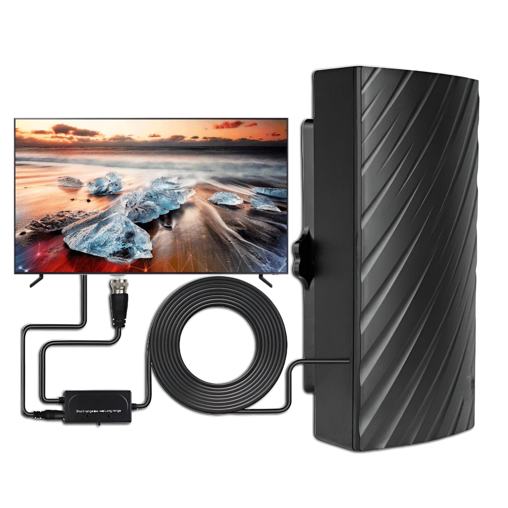 Amplified HDTV Antenna with 460 Mile Range and 39dB Signal Booster, Indoor Outdoor All Vera Mart