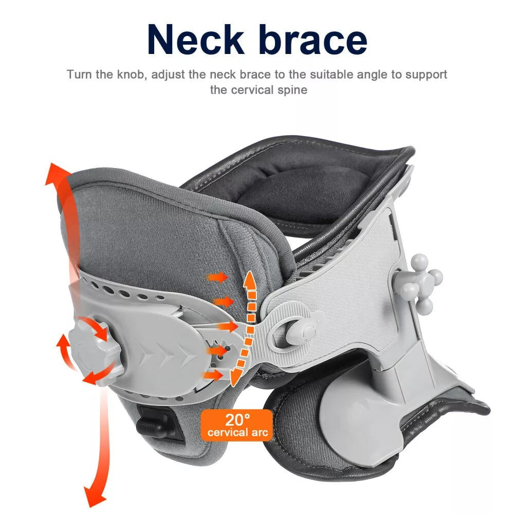 Cervical Traction Device with Eight Airbag Columns and Heat Therapy, Five Height Settings All Vera Mart