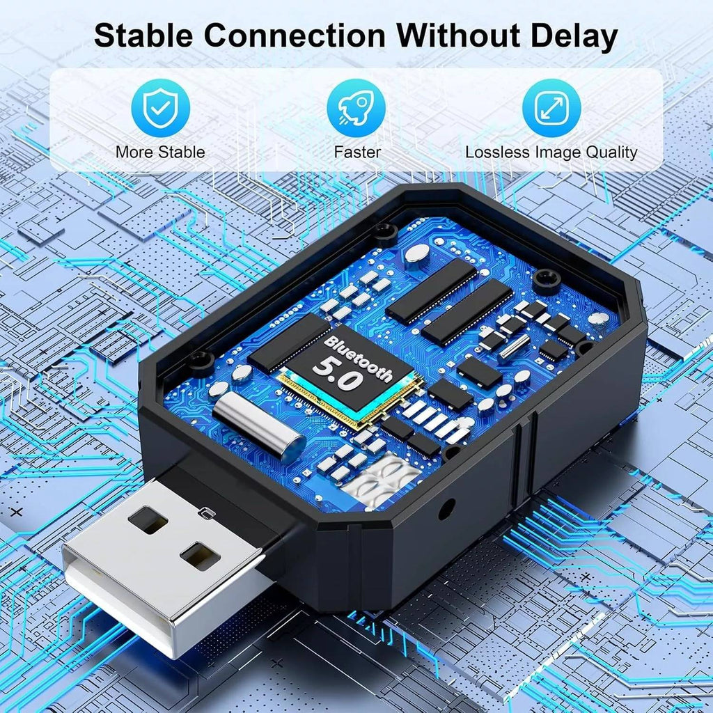 CarPlay Wireless Adapter with Dual Band Technology and Auto Reconnect All Vera Mart