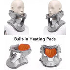Cervical Traction Device with Eight Airbag Columns and Heat Therapy, Five Height Settings All Vera Mart