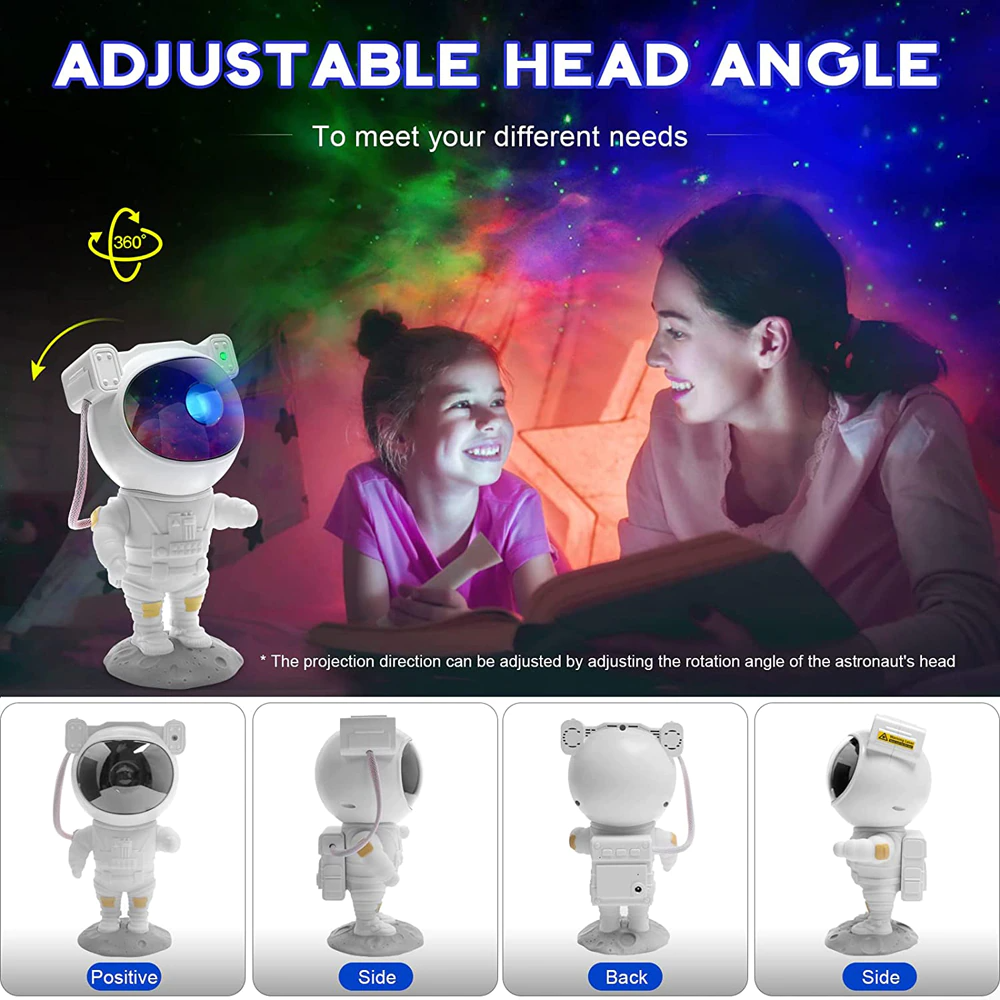Galaxy Projector with 8 Nebula Patterns and Remote Control, Astronaut Design All Vera Mart