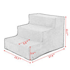 Pet Stairs with Removable Fleece Cover and Non-Slip Surface for Small Dogs All Vera Mart