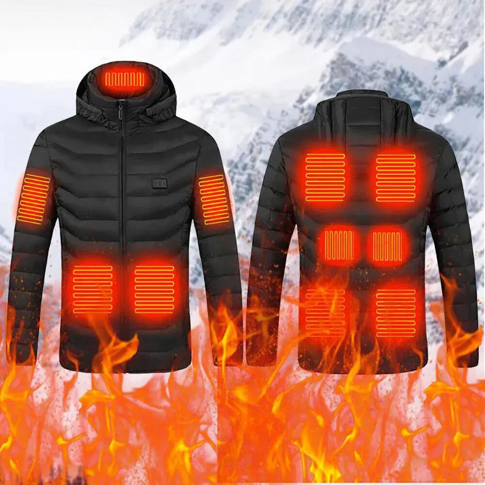 Heated Jacket with Rechargeable Battery and Three Heat Settings, Machine Washable All Vera Mart
