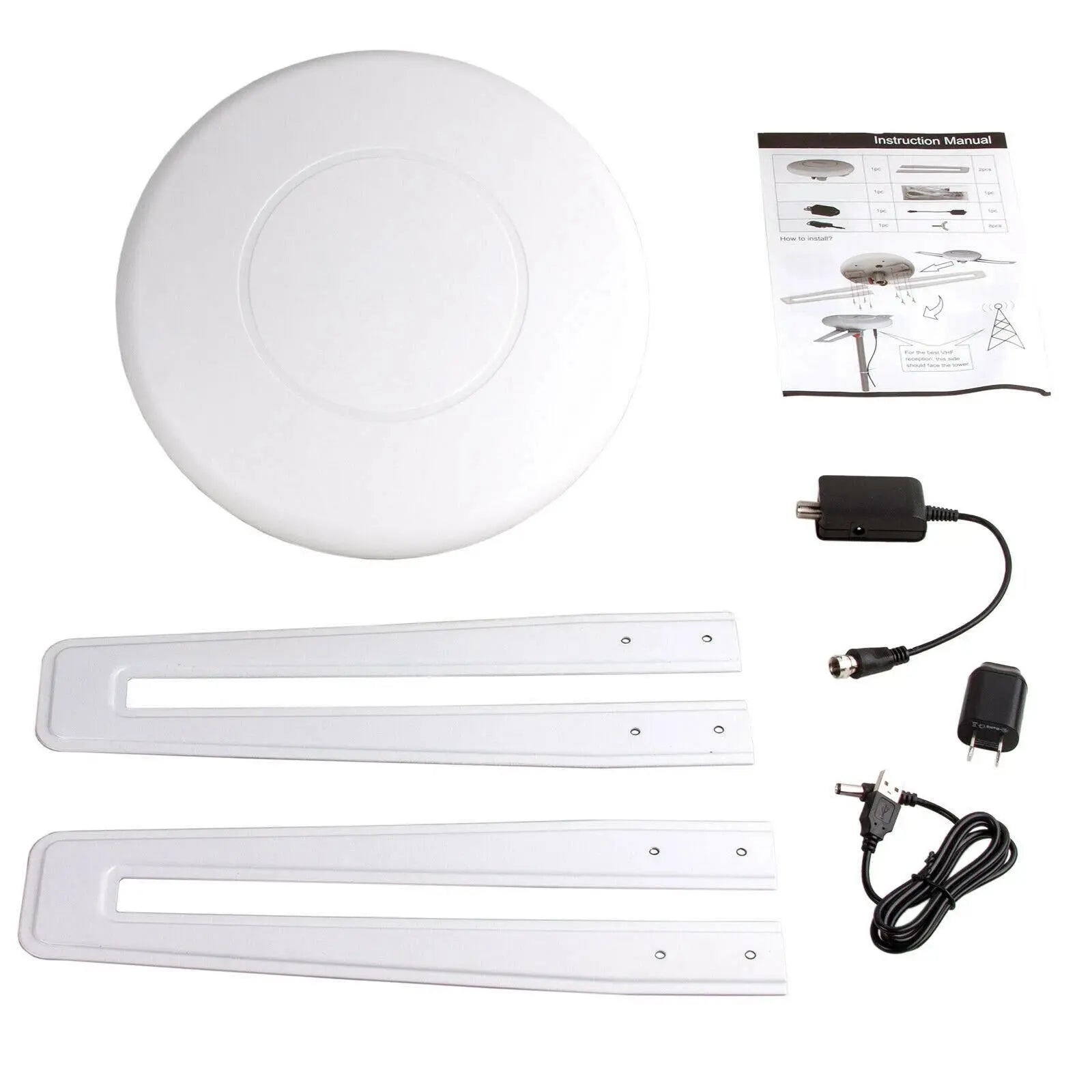 HDTV Antenna with Omnidirectional UHF/VHF and Interference Filter, 40ft Cable All Vera Mart