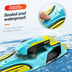 Remote Control Boat with Dual Motors and LED Lights, 35 km/h Speed All Vera Mart