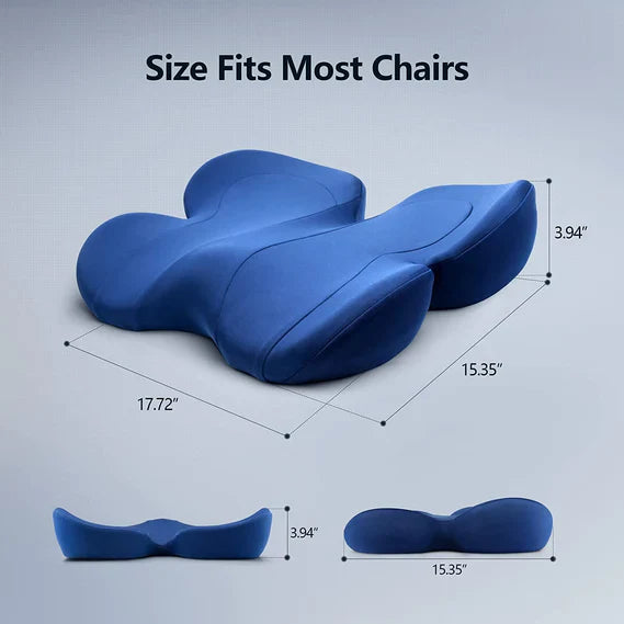 Memory Foam Seat Cushion with Nonslip Bottom and Breathable Cover All Vera Mart