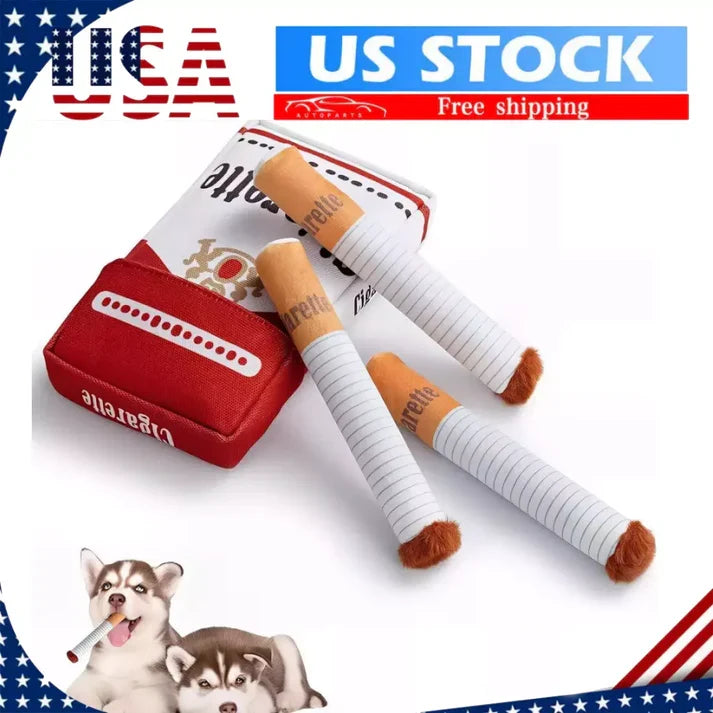 Soft Cloth Dog Chew Toys with Cigarette Shape, 6 Inch 2-Pack All Vera Mart