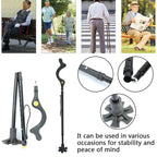 Adjustable Walking Stick with Ergonomic Handle and 360-Degree Rotating Tip, 300lb Capacity All Vera Mart