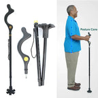 Adjustable Walking Stick with Ergonomic Handle and 360-Degree Rotating Tip, 300lb Capacity All Vera Mart