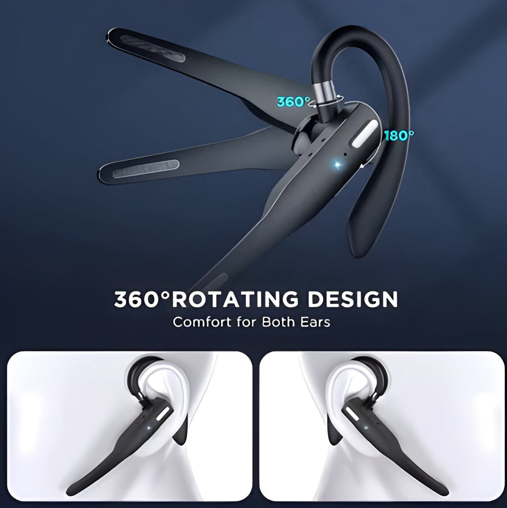Bluetooth Headset with Dual Noise-Filtering Mics and Dual Phone Pairing All Vera Mart