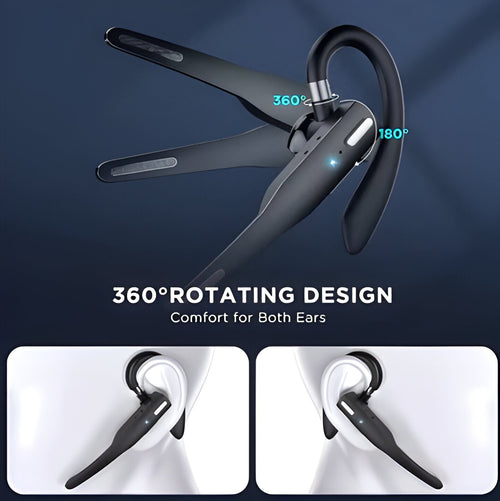 Bluetooth Headset with Dual Noise-Filtering Mics and Dual Phone Pairing All Vera Mart
