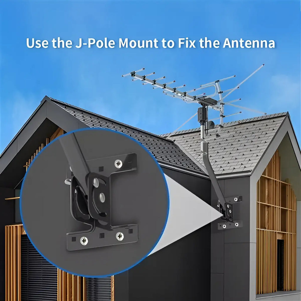 Motorized Outdoor HD TV Antenna with 360° Rotation and Interference Filter, Weatherproof All Vera Mart