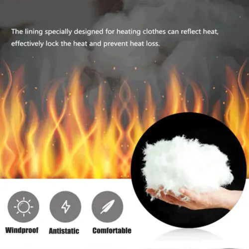 Heated Jacket with Rechargeable Battery and Three Heat Settings, Machine Washable All Vera Mart
