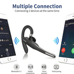 Bluetooth Headset with Dual Noise-Filtering Mics and Dual Phone Pairing All Vera Mart