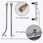Pressure Washer Undercarriage Cleaner with Three Interchangeable Wands and Four Nozzles All Vera Mart