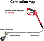 Pressure Washer Undercarriage Cleaner with Three Interchangeable Wands and Four Nozzles All Vera Mart