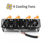 12V Car Heater with Four Air Outlets and Dual Zone Control, 500W Portable Dash Unit All Vera Mart