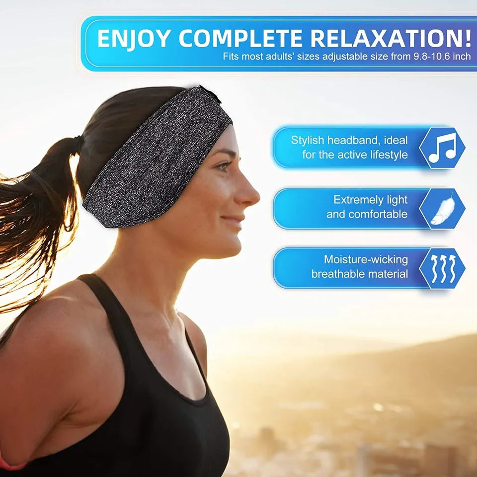 Wireless Sleep Band with Light Blocking Eye Mask and Padded Speakers, Three Night Battery All Vera Mart