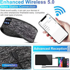 Wireless Sleep Headband with Flat Speakers and Eye Cover, Three Night Battery All Vera Mart